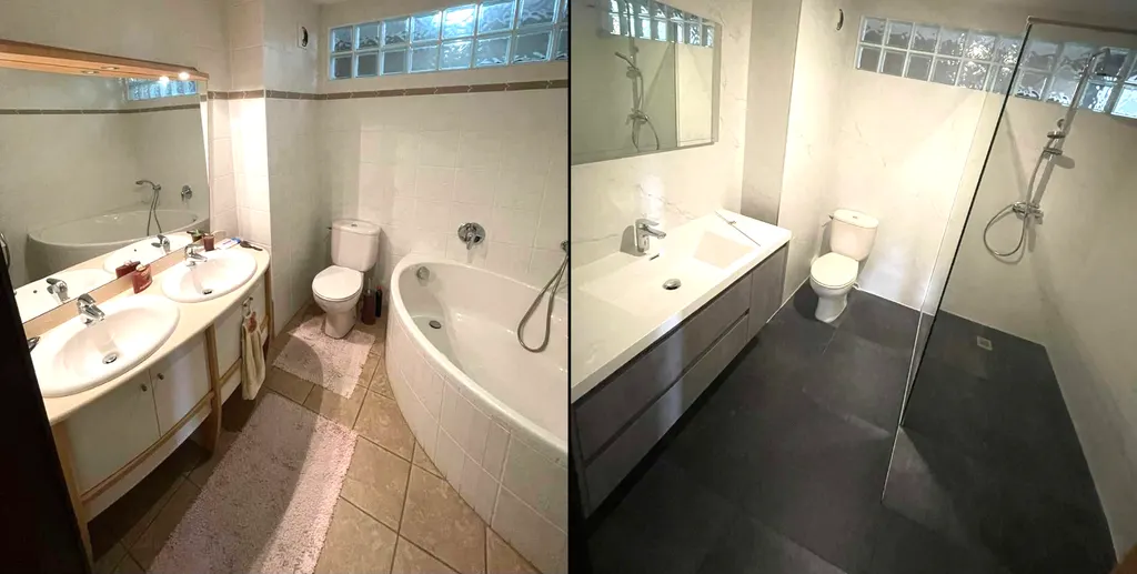 Rénovation salle de bain avant après